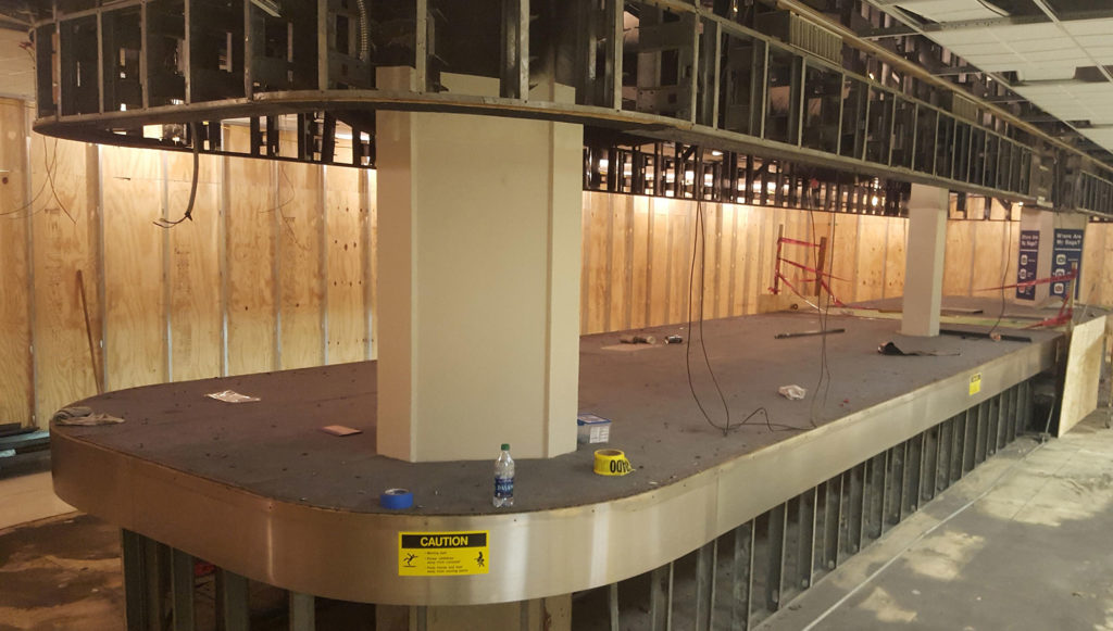 New B baggage carousel installation