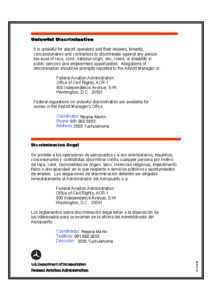 FAA Non-Discrimination Poster