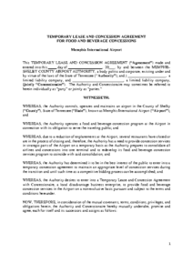 Lease and Concession Agreement Template
