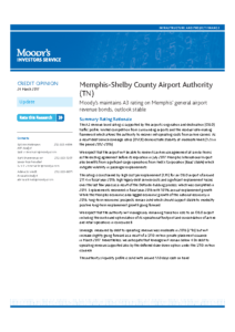Moody’s Investors Service Bond Rating March 2017