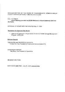 June 2020 Board Agenda