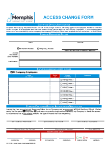 Access Change Form (Acc Fm 03c)