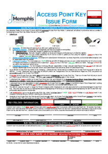 Access Point Key Issue Form (Acc Fm 07b)