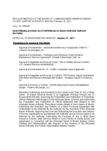 February 2021 Board Meeting Agenda