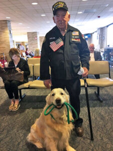 Boss with Veteran at Honor Flight
