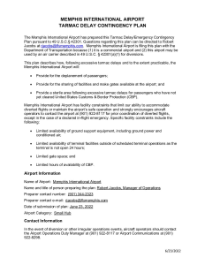 Tarmac Delay Contingency Plan 2022