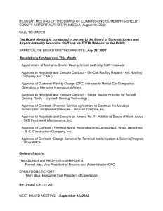 August 2022 Board Meeting Agenda
