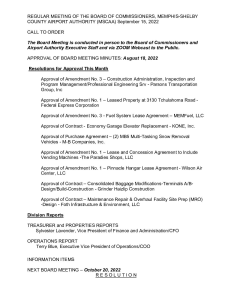 September 2022 Board Meeting Agenda