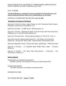 July 2023 Board Meeting Agenda