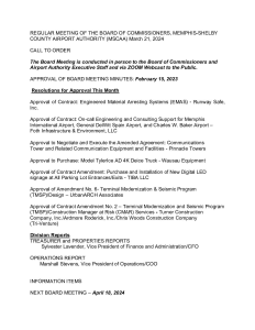 March 2024 – Board Meeting Agenda