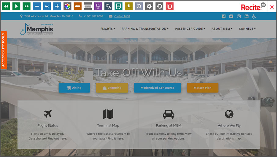 ReciteMe toolbar
