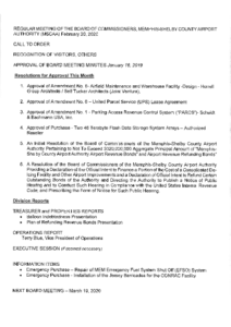 February 2020 Board Agenda