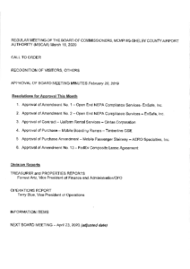 March 2020 Board Agenda